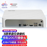 海康威视网络硬盘录像机监控8路支持6T硬盘NVR满配8个摄像头1080P解码DS-7108N-F1