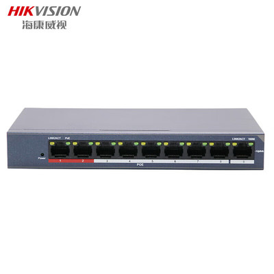 海康威视（HIKVISION）桌面式百兆低功率PoE交换机 DS-3E0109SP-E(国内标配)