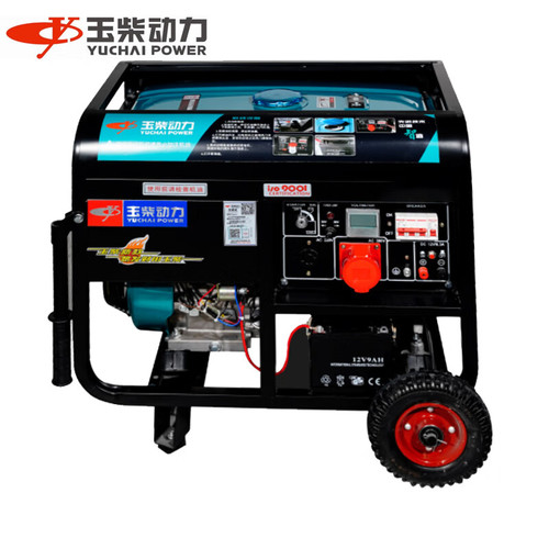 6KW汽油发电机380v三相小型发电机 开架式 电启动 YC7500E-3D